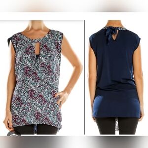 !!!NWT!!! Women's 41 Hawthorn Blue Floral Sleeveless Top, Medium